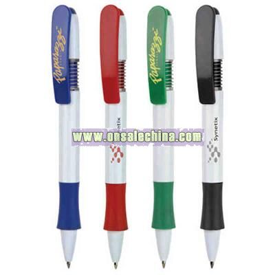 Ballpoint pen with colorful pocket clip