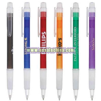 Click action retractable pen in transparent colors