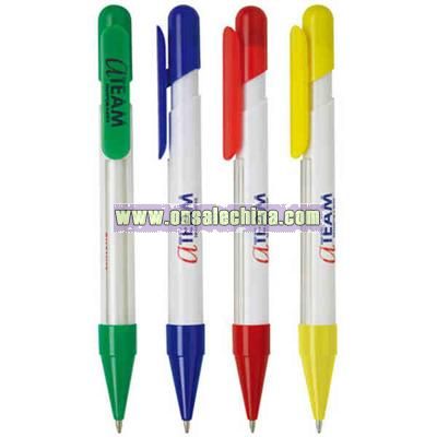 Click action retractable ballpoint pen