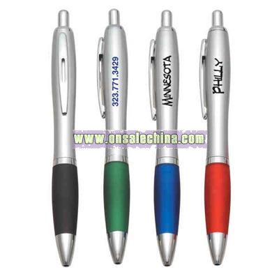 plastic click action ballpoint pen