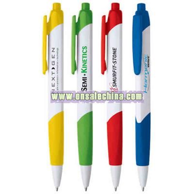 Plastic click action ballpoint pen