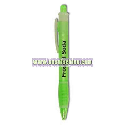 Plunger pen comes with matching color grip