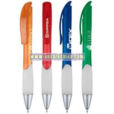 Plastic click action mechanism ballpoint pen