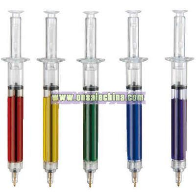 Syringe shape ballpoint pen