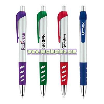 colored rubber grip ballpoint pen