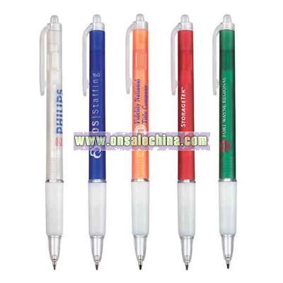 white grip ballpoint pen