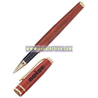 Elegantly shaped Victorian style rosewood roller pen