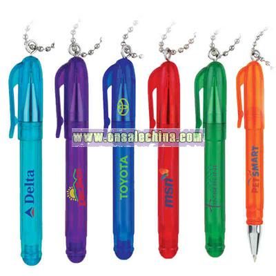 Mini light weight pen with detachable key ring