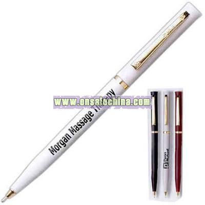Deluxe matte finish smooth twist action pen