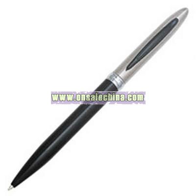 Stainless steel twist action pen
