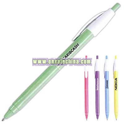 Plastic triangular barrel pen