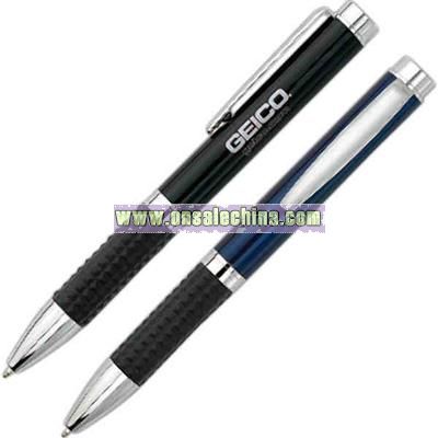 comfort grip stainless steel ballpoint pen