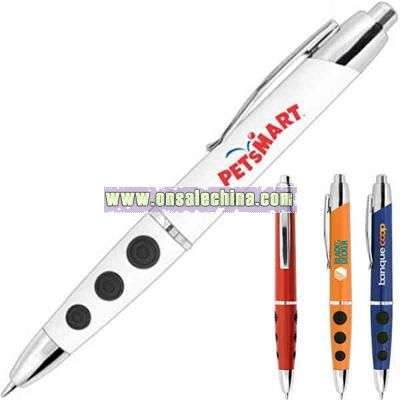 Click action ballpoint pen with black dots