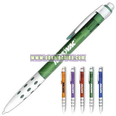 Translucent retractable ballpoint pen