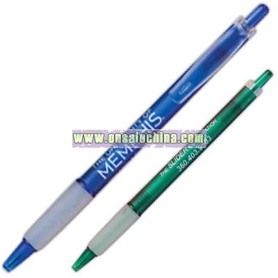 Medium standard ballpoint pen with colored grip