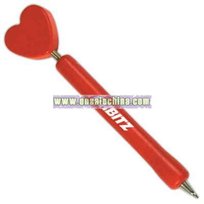 Heart - Eco-friendly wooden ballpoint pen with display top
