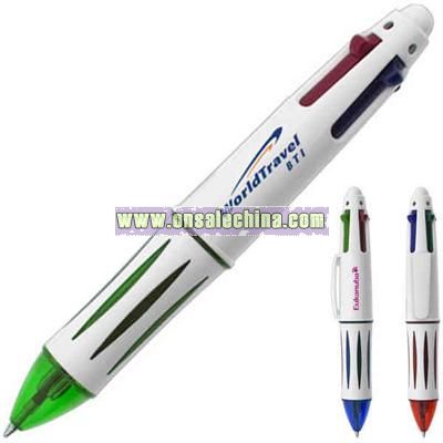 Four color multiple ink pen