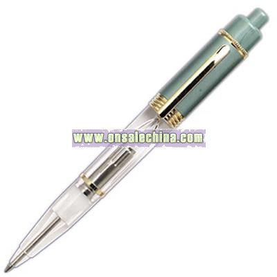 Light pen with green clicker and LED light