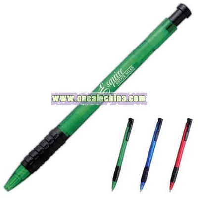 Comfort grip translucent color ballpoint pen