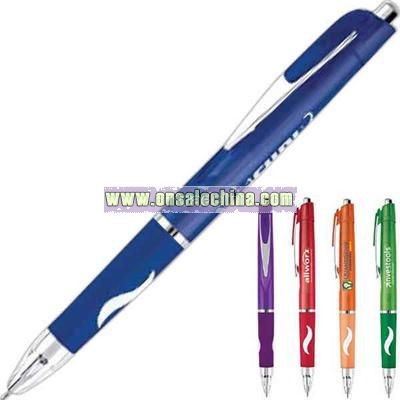 Click mechanism pen with unique style color grip