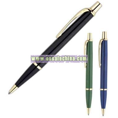 Twist mechanism brass barrel ballpoint pen