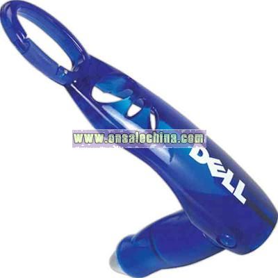 Translucent blue folding gel pen