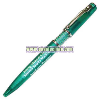 Translucent plastic pen
