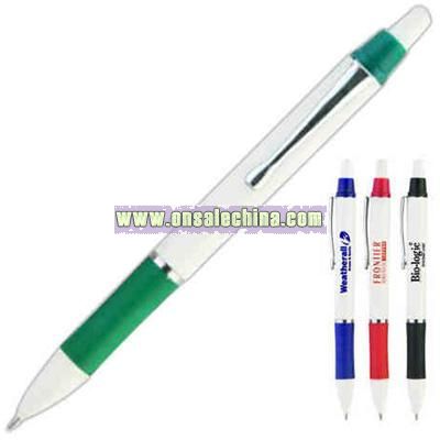 Retractable grip biodegradable ballpoint pen