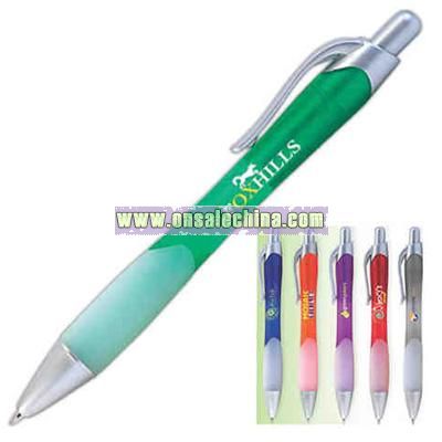 Retractable ballpoint plunger action pen