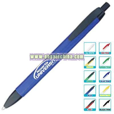 Ballpoint plunger action pen