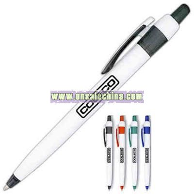 Micro-1 - Anti-microbial retractable pen with white body