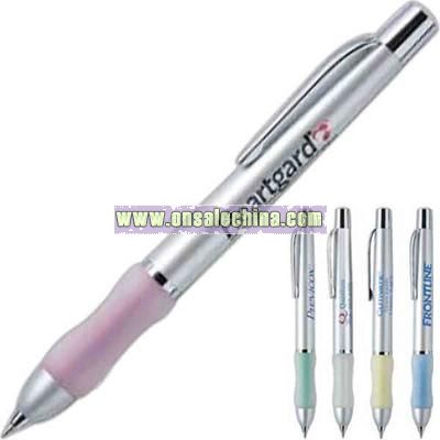 Grip twist action mechanism pen with frosted comfortable grip