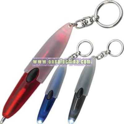 writing instrument with key-ring and pocket light