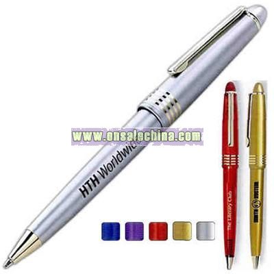 click action pen with executive clean design and black medium ball point