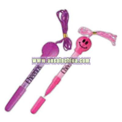 Bubble pen and neck rope