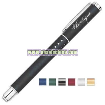 Cupid - Cap-off rollerball pen with satin chrome finish