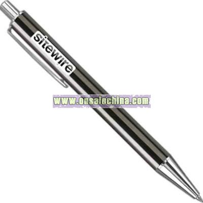 Click action mechanism gun metal ballpoint pen with matte lacquer finish