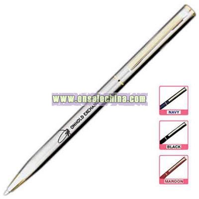 Slim Line Majestic - Stainless Steel twist pen