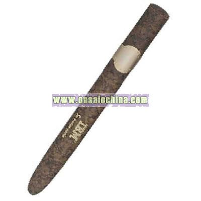 Cigar shape ballpoint pen with brass construction