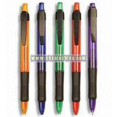 Gel Pen with Click Function and Rubber grip