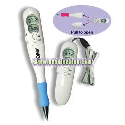 Four-in-one thermometer pen