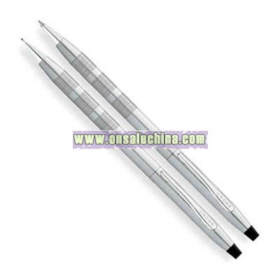 Classic Century (R) - Satin chrome pencil and ballpoint pen set.