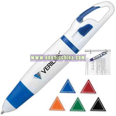 Snap Pen - Carabiner pen with white barrel