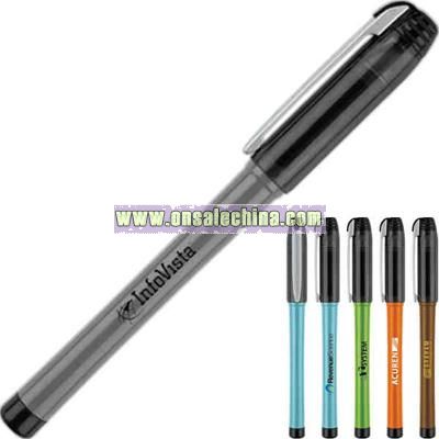 Slim fashionable color barrel gel pen