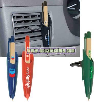 Pen caddy pen and pencil holder and eco-green paper barrel pen