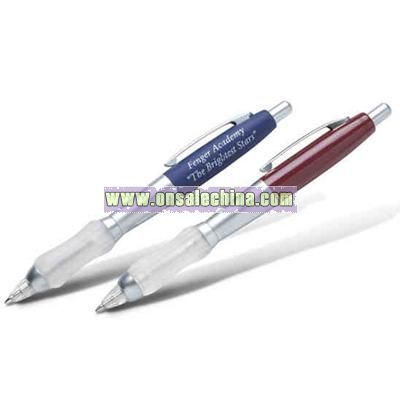 Gel light up pen with matching light and grip