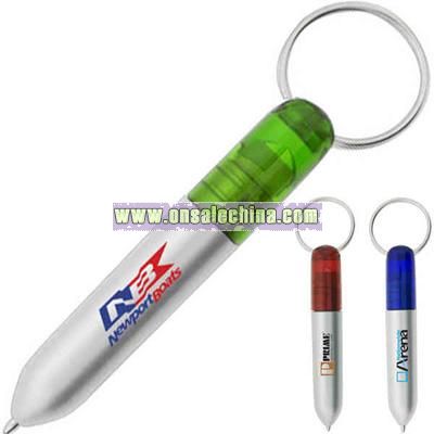 Ballpoint pen with key chain