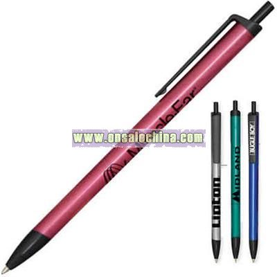 Metallic retractable pen