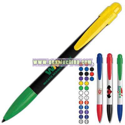 Comfortable bullet pusher retractable style pen