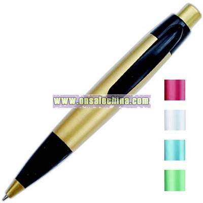 Ballpoint click pen with black grip section